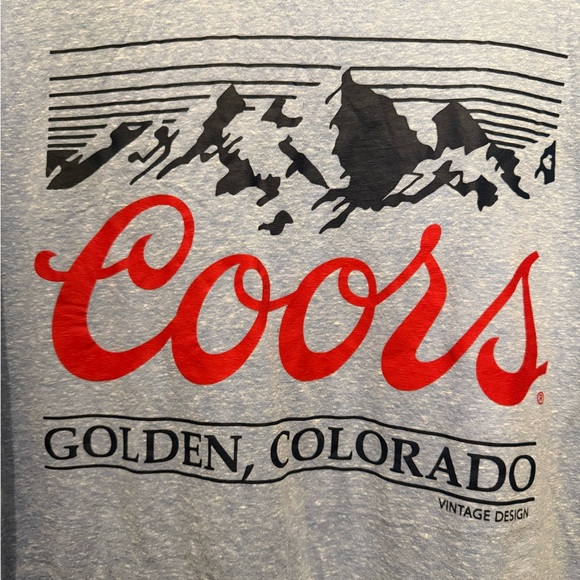 Coor’s Gray and Red Men's T-Shirt - Picture 2 of 6